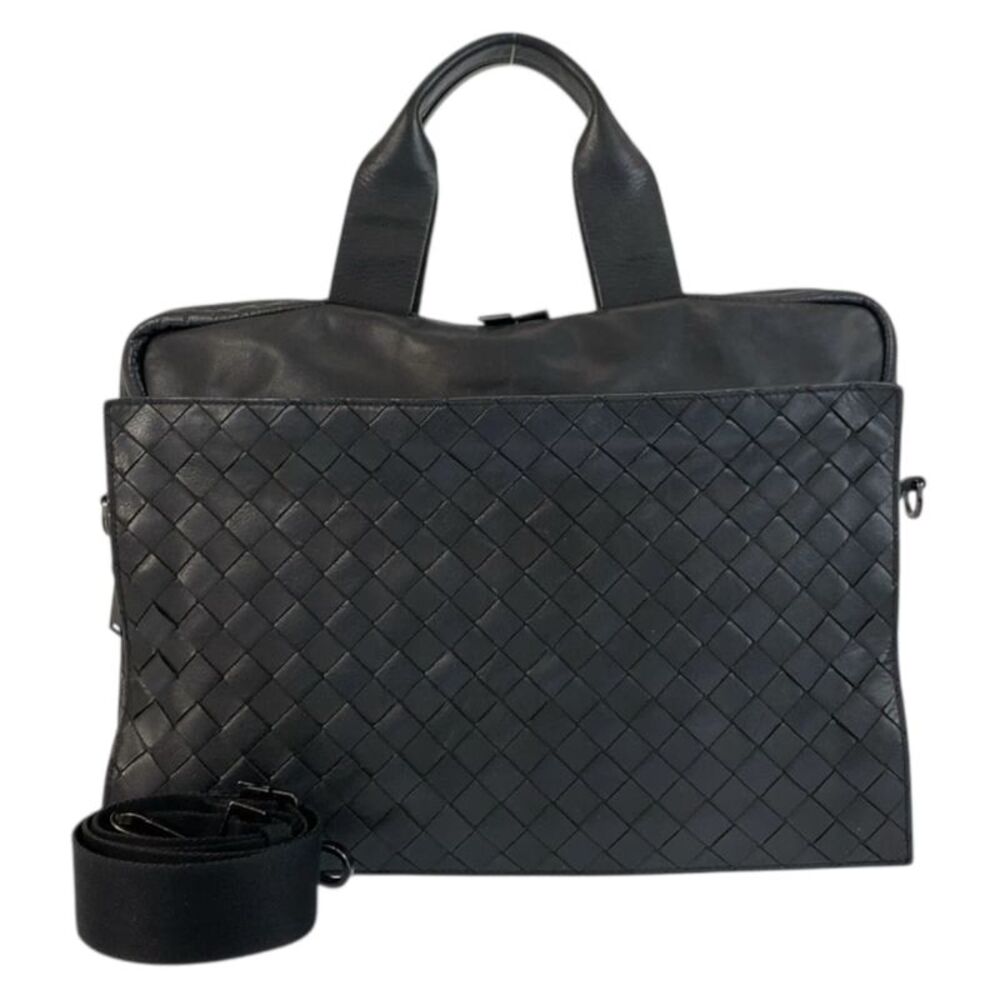 Bottega Veneta Leather Maxi Intrecciato Briefcase